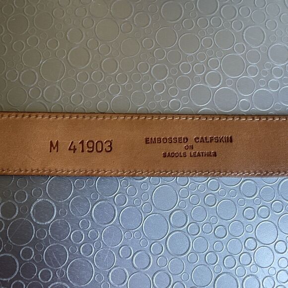 Vintage Brighton Womens Black Leather Belt 41903 Medium Gold Tone Buckle 27-31 main image 4